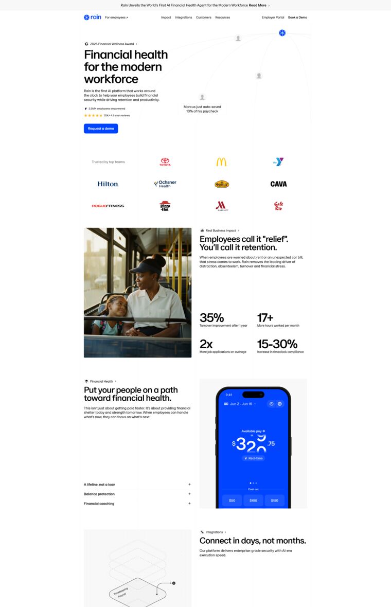 Rain app and website